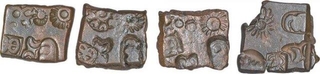 Punch Marked Copper Karshapana Coins of Ujjjaini Region.