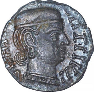 Silver Dramma Coin of Western Kshatrapas.