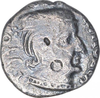 Silver Drachma Coin of Rudrasimha I of Western Kshatrapas.