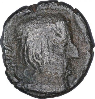 Silver Drachma Coin of Vijayasena of Western Kshatrapas.