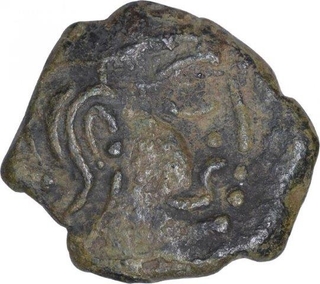 Silver Drachma Coin of Krishnaraja of Kalachuris of Mahishmati.