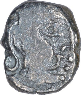 Silver Drachma Coin of Krishnaraja of Kalachuris of Mahishmati.