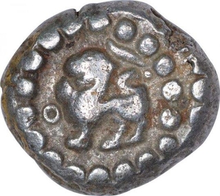 Silver One Drachma Coin of Nar Singh Dev of Chauhans of Ranathambhor.