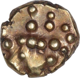 Gold Fanam Coin of Sadashivaraya of Vijayanagara Empire.