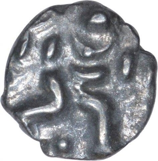 Silver Quarter Fanam Coin of Bukka I of Shilaharas of Kolhapur.