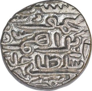 Billon One Tanka Coin of Husain Shah of Jaunpur Sultanate.