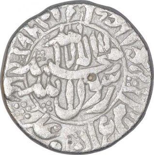 Rare Silver One Rupee Coin of Shahjahan of Surat Mint.