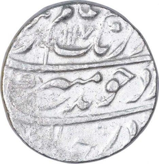 Silver One Rupee Coin of Aurangzeb Alamgir of Murshidabad Mint.