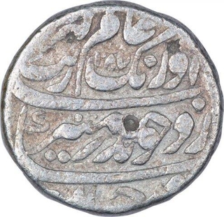 Silver One Rupee Coin of Aurangzeb Alamgir of Sholapur Mint.