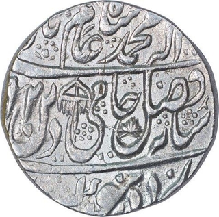 Silver One Rupee Coin of Shah Alam II of Shahjahanabad Dar Ul Khilafat Mint.