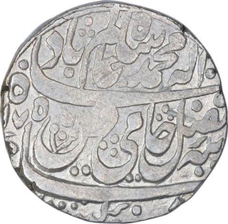 Silver One Rupee Coin of Anwala Mint of Rohilkhand State.