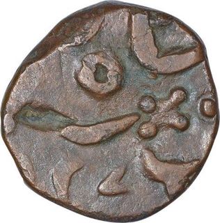 Copper Toka Cash Coin of Hyderabad Feudatory of Aurangabad.