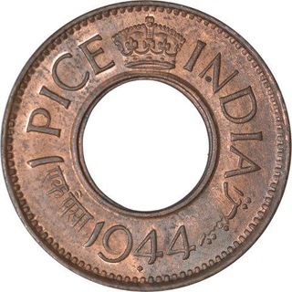 Bronze One Pice Coin of King George VI of Bombay Mint of 1944.