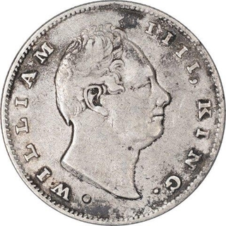 Silver One Rupee Coin of King William IIII of Calcutta Mint of 1835.