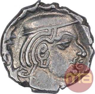 Silver One Drachma Coin of Bhatradaman of Western Kshatrapas.