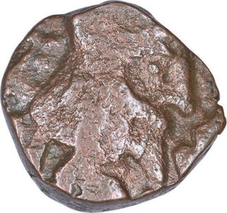 Copper Four Drachma Coin of Rajuvala Kshatrapas.