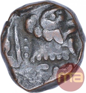 Copper Drachma Coin of Rajuvula Satrapas.