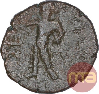 Copper Coin of Kanishka I of Kushan Dynasty.