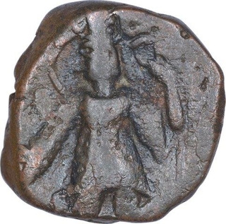 Copper Coin of Vasudeva I of Kushan Dynasty.