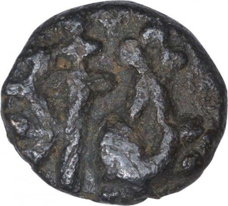 Silver Fanam Coin of Kampilideva of Kingdom of Kampili of Vijayanagara Empire.