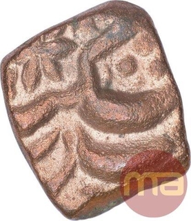 Copper Half Falus Coin of Akbar of Sukkur Mint.