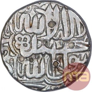 Silver One Rupee Coin of Akbar.