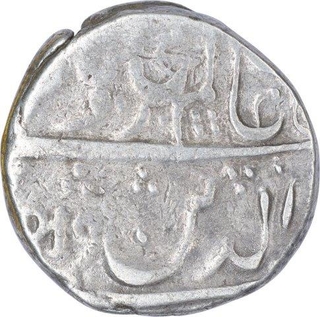 Silver One Rupee Coin of Bagalkot Mint of Maratha Confederacy.