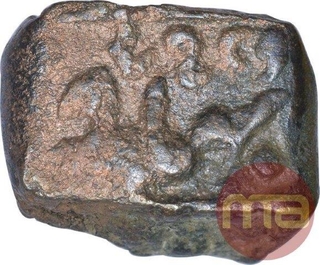 Copper Rectangular Dokdo Coin of Thakurs of Bhaunagar State.