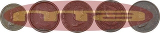 Copper and Brass Anna Coins of Madho Rao and Jivaji Rao of Gwalior State.