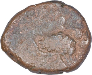 Copper One Doudou Coin of Pondicherry Mint of Indo French.