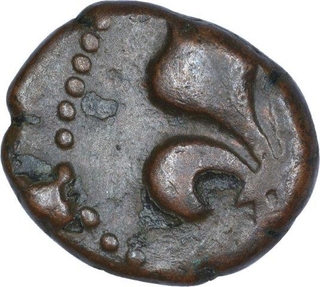 Copper One Doudou Coin of Pondicherry Mint of Indo French.