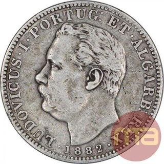 Silver One Rupia Coin of Luiz I of Indo Portuguese.