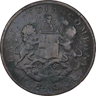 Copper Half Anna Coin of East India Company of Bombay Presidency.