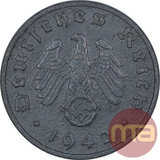 Copper One Penny Coin of Germany.