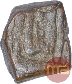 Copper One Falus Coin of Akbar of Chainpur Mint.