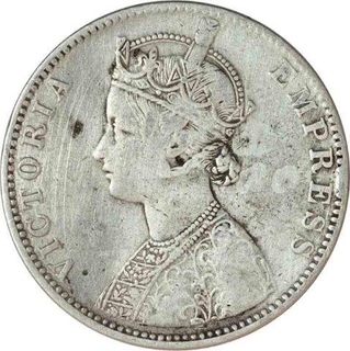 Silver Rupee Coin of Ganga Singh Bahadur of Bikanir State.