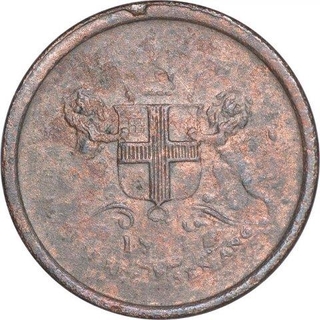 Copper One Twelfth Anna Coin of East India Company of Bombay Presidency.