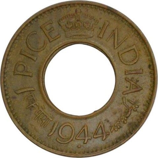 Bronze One Pice Coin of King George VI of Bombay Mint of 1944.