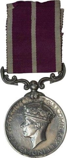 Rare Silver Medal of King George VI of British Indian Army.