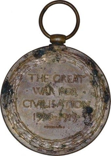 Victoria Bronze Medal of The Great World War For Civilisation.