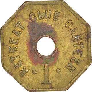 Brass Canteen Token of Assam.