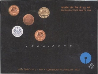 2006 UNC Set of 200 Years of State Bank of India of Kolkata Mint.