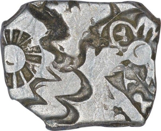 Punch Marked Silver Karshapana Coin of Magadha Janapada.