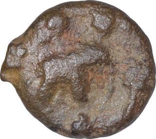 Mauryan Cast Copper Karshapana Coin of Vidharbha Region.