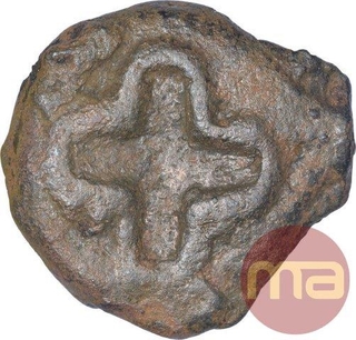 Cast Copper Karshapana Coin of Vidarbha Region of Maurya Dynasty.