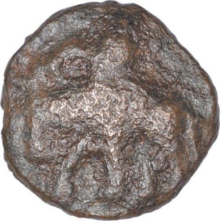 Cast Copper Karshapana Coin of Taxila Region of Maurya Dynasty.