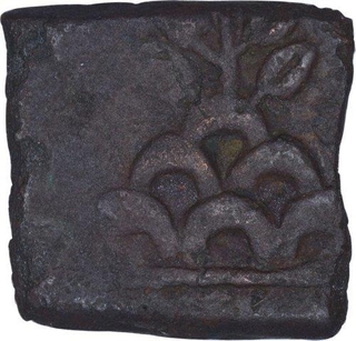 Copper Square Coin of Nasik Region of Satavahana Dynasty.