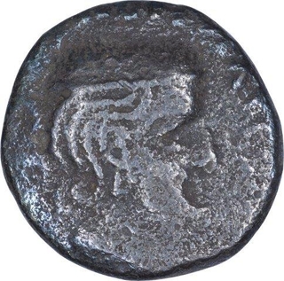 Silver Drachma Coin of Rudrasimha I of Western Kshatrapas.