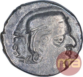 Silver Drachma Coin of Bharatdarman of Western Kshatrapas.