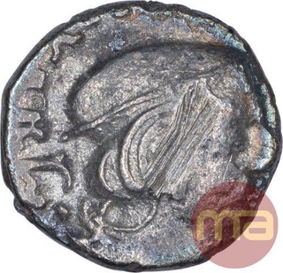 Silver Drachma Coin of Yashodaman II of Western Kshatrapas.